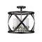 Z-Lite Malcalester 4 Light Semi Flush Mount, Matte Black & White 481SF15-MB-BN - alternate 5